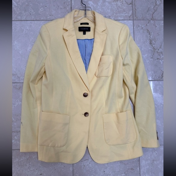 Talbots Blazer Aberdeen
Women's Size 6‎ Yellow Jacket Cotton
Stretch Knit - Picture 7 of 9
